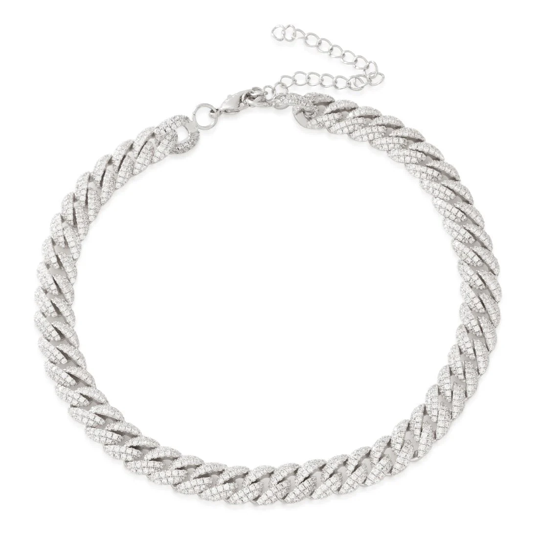 12mm Iced Diamond-Cut Miami Cuban Link Choker Chain - Image 4