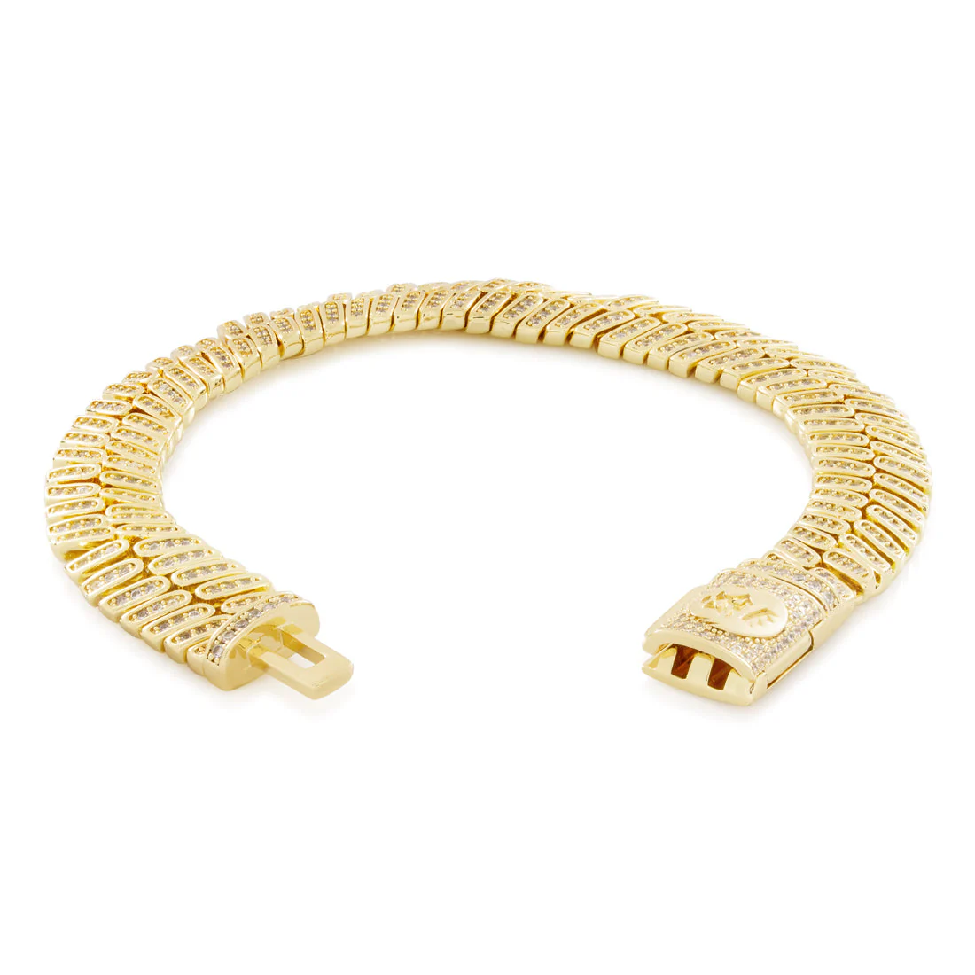 12mm Iced Herringbone Bracelet - Image 2