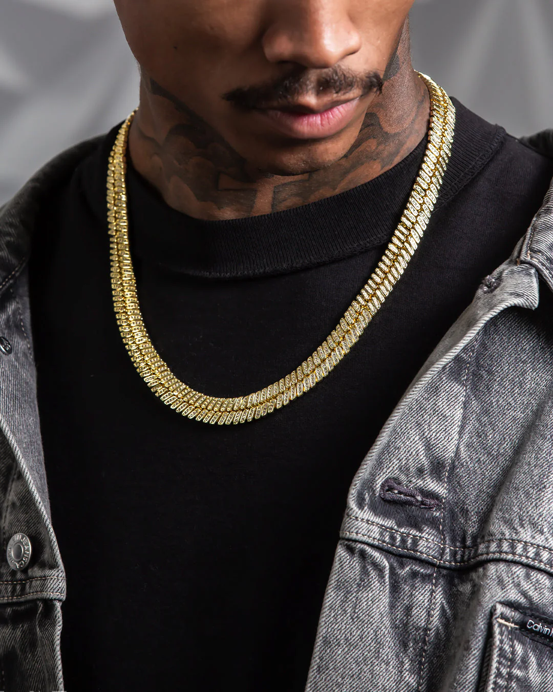 12mm Iced Herringbone Chain - Image 2