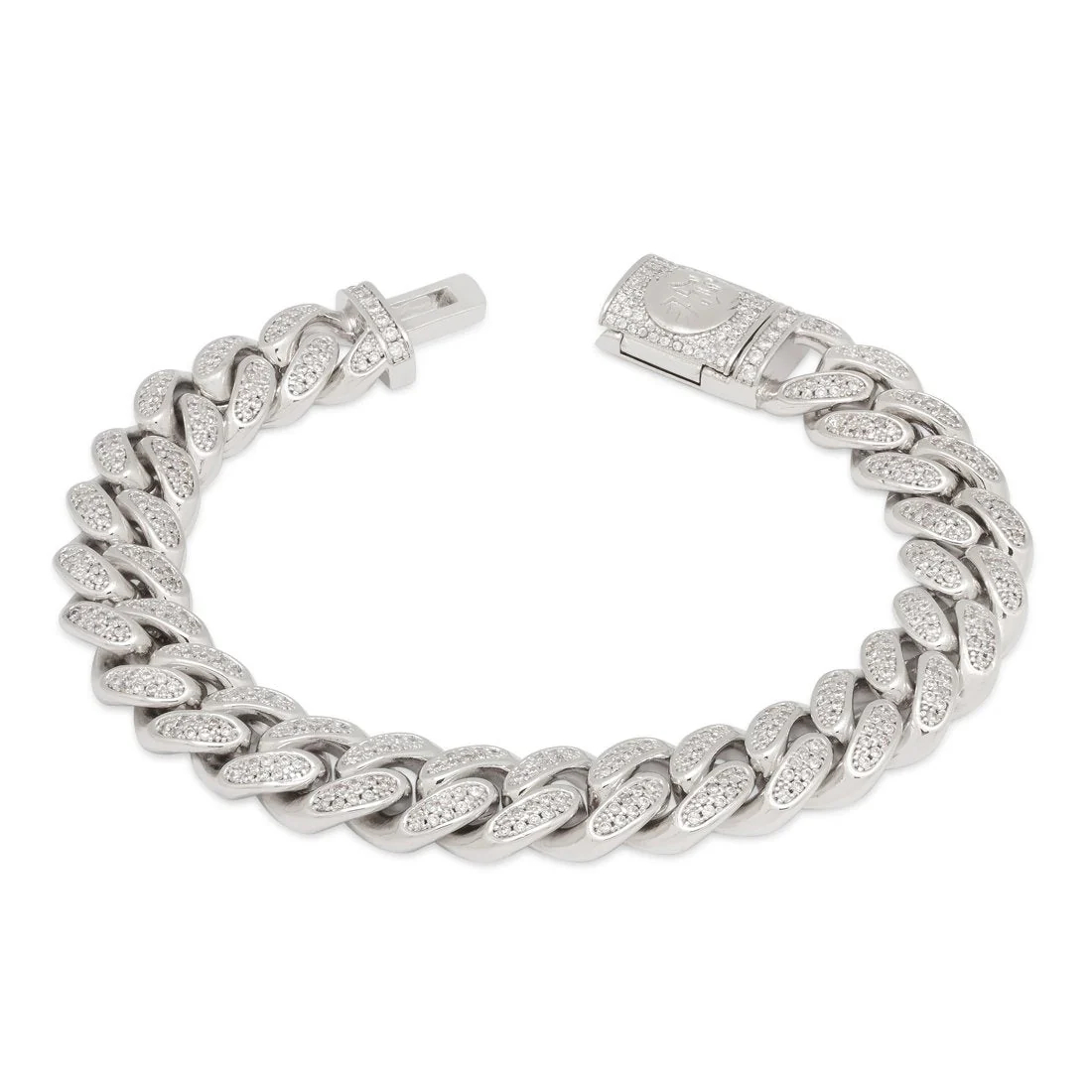 12mm Iced Miami Cuban Link Bracelet - Image 4