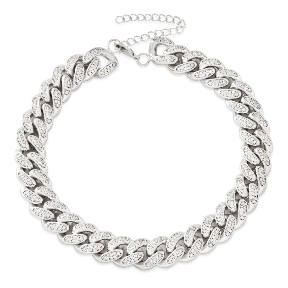 12mm Iced Miami Cuban Link Choker Chain - Image 3