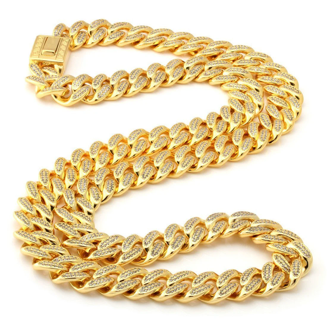 15mm Classic Iced Miami Cuban Link Chain - Image 3
