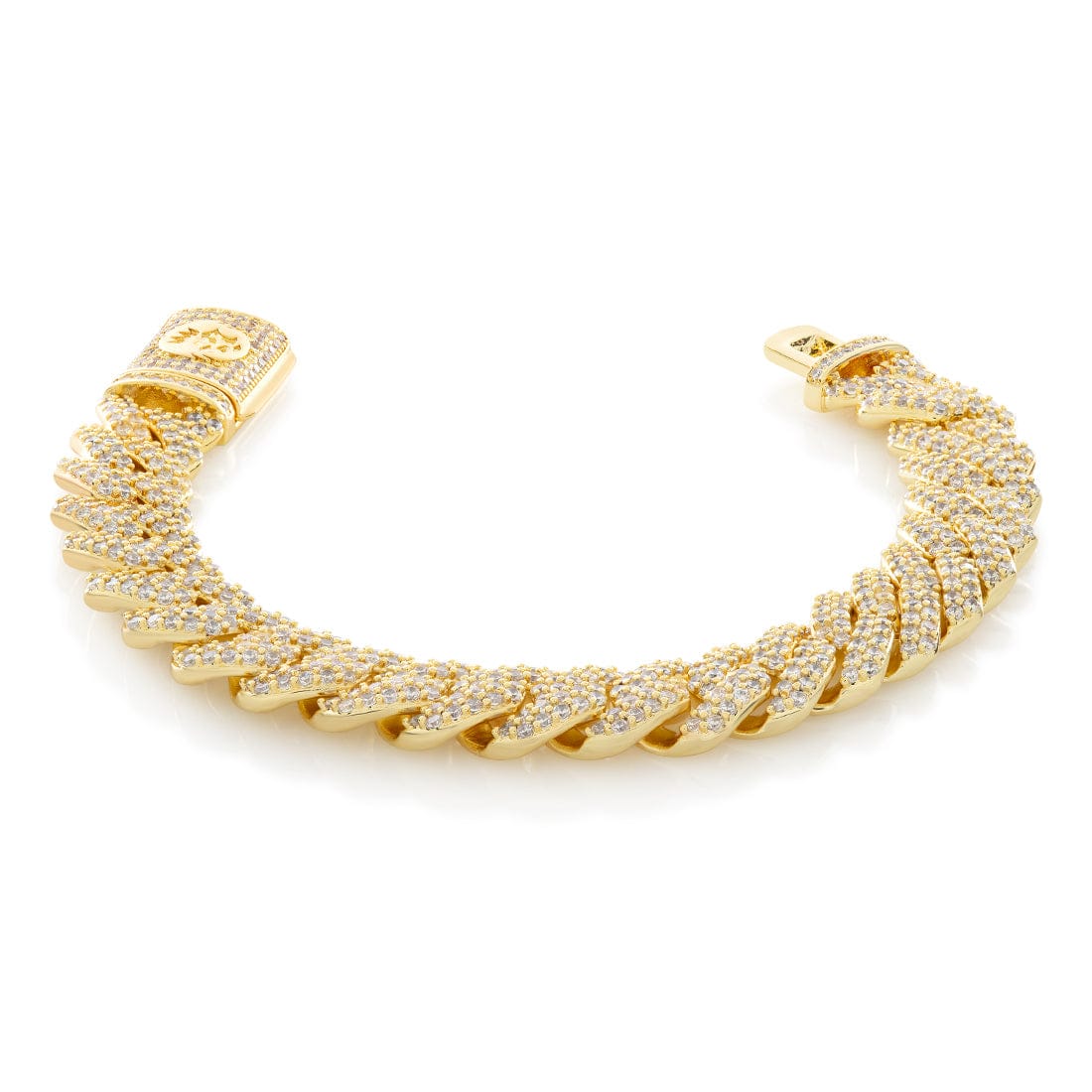 15mm Iced Diamond Cut Miami Cuban Link Bracelet