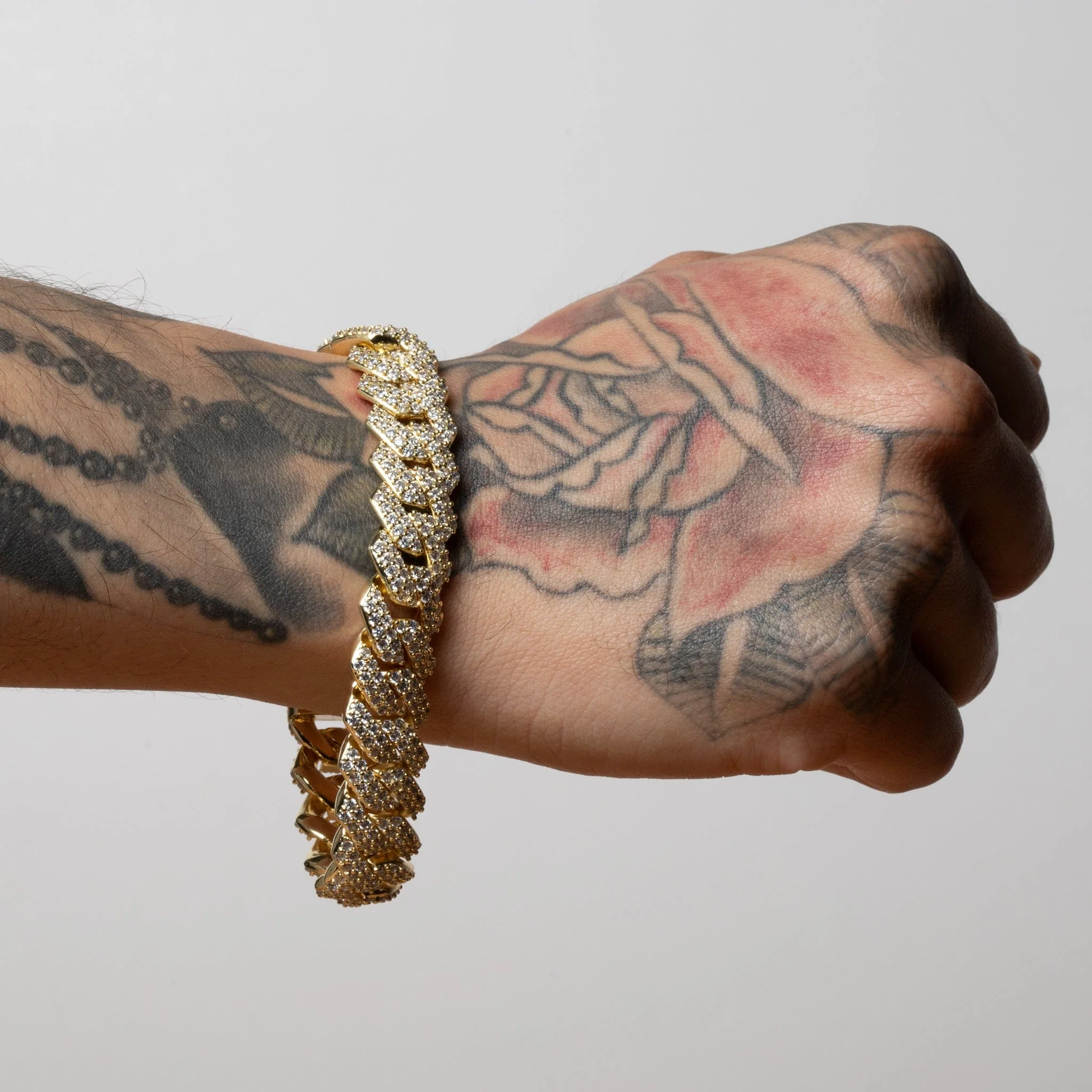 15mm Iced Diamond Cut Miami Cuban Link Bracelet - Image 3