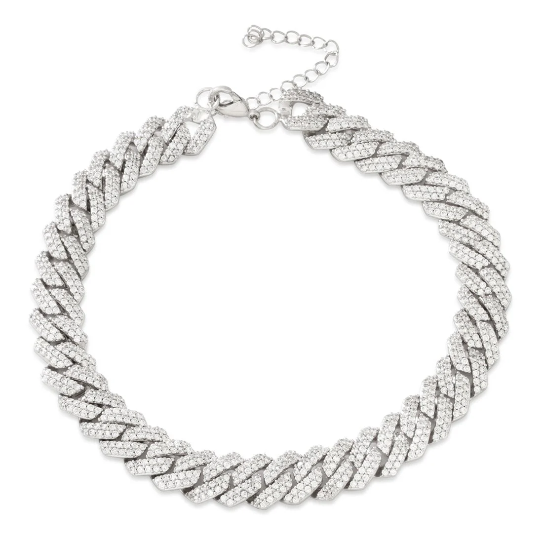 15mm Iced Diamond-Cut Miami Cuban Link Choker Chain - Image 4