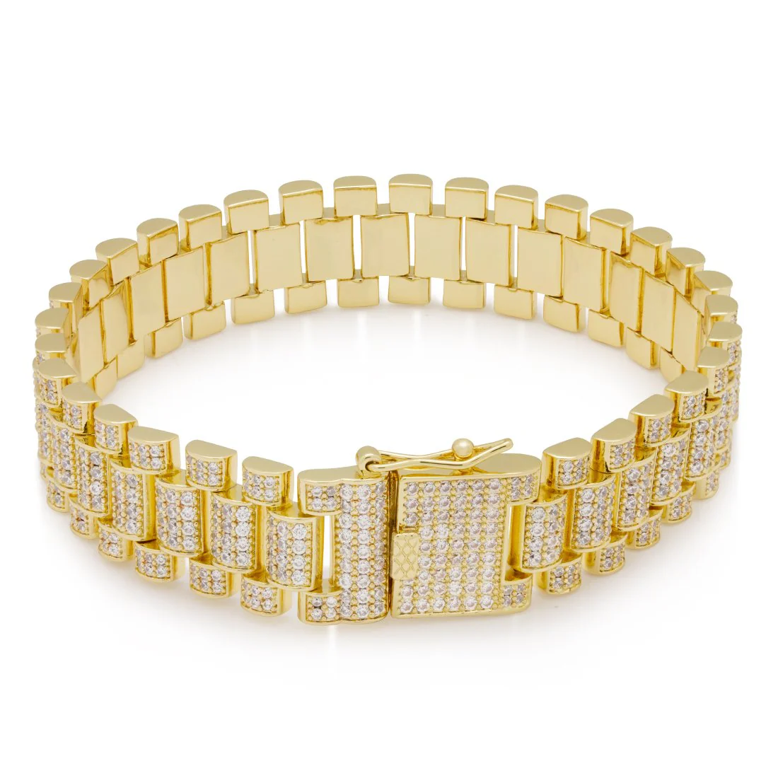 15mm Iced Rollie Link Bracelet - Image 2