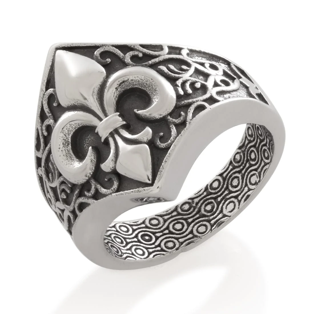 20mm Moto Fleur De Lis Ring