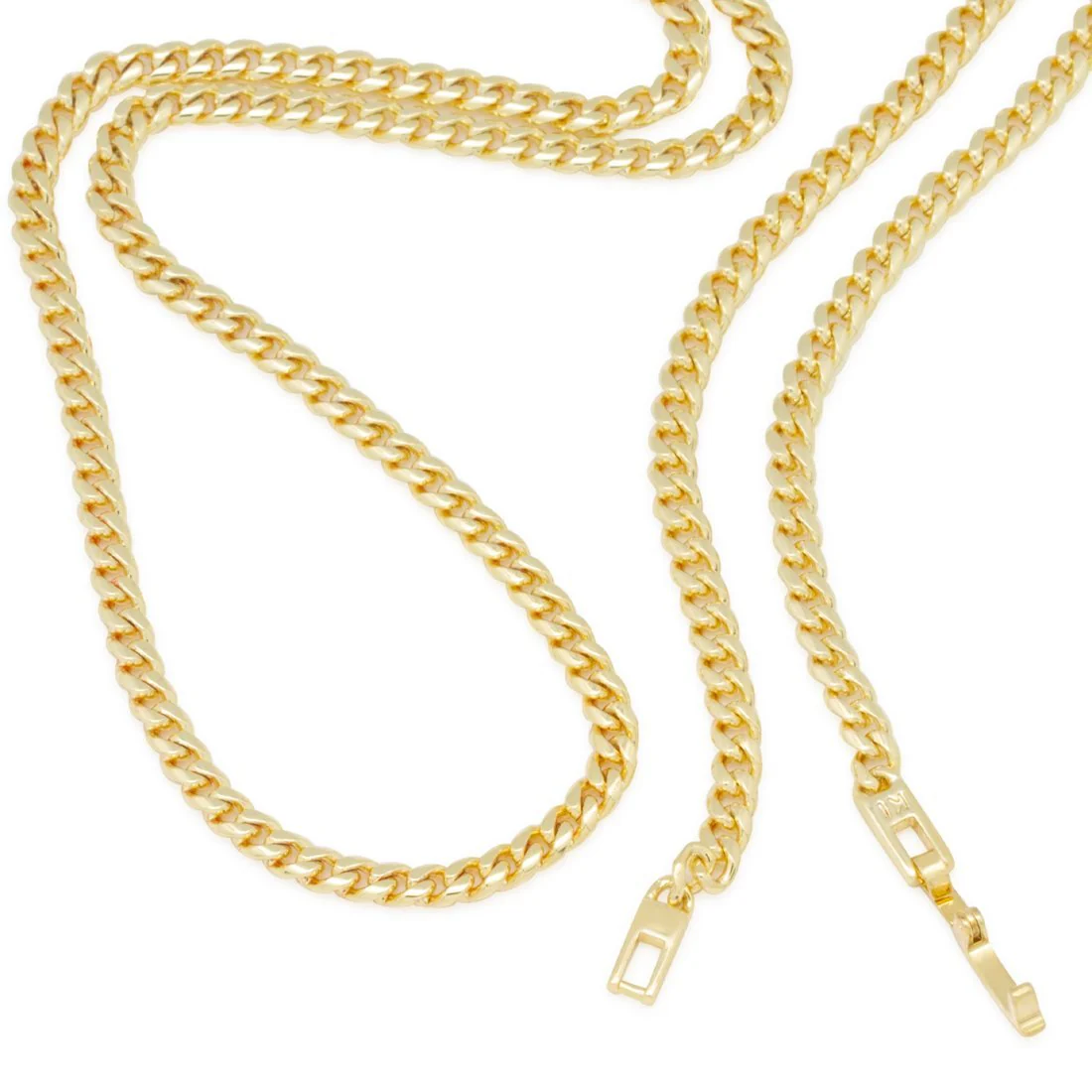 3mm Miami Cuban Link Chain Choker Set - Image 3
