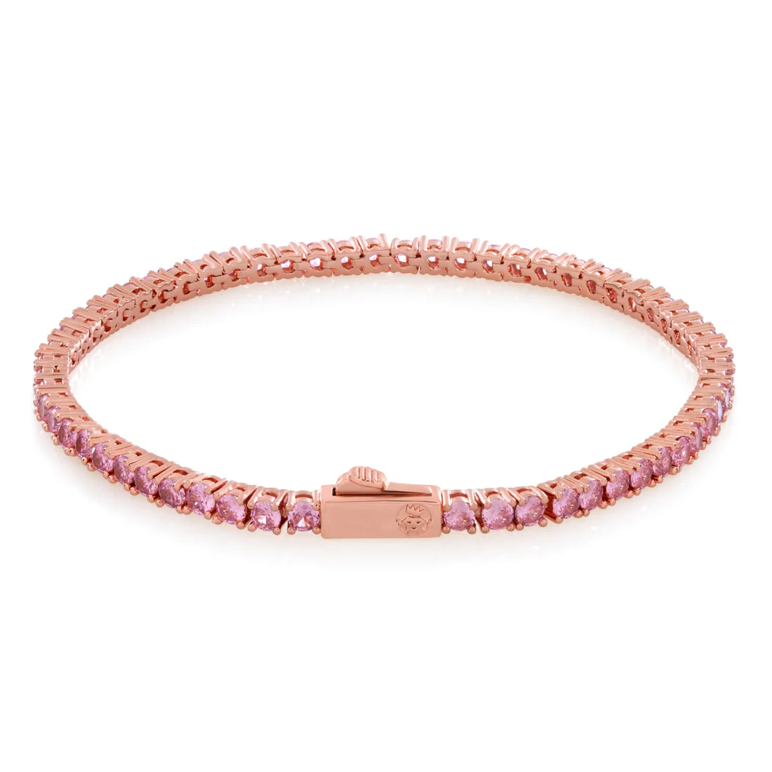 3mm Pink Tennis Bracelet - Image 2