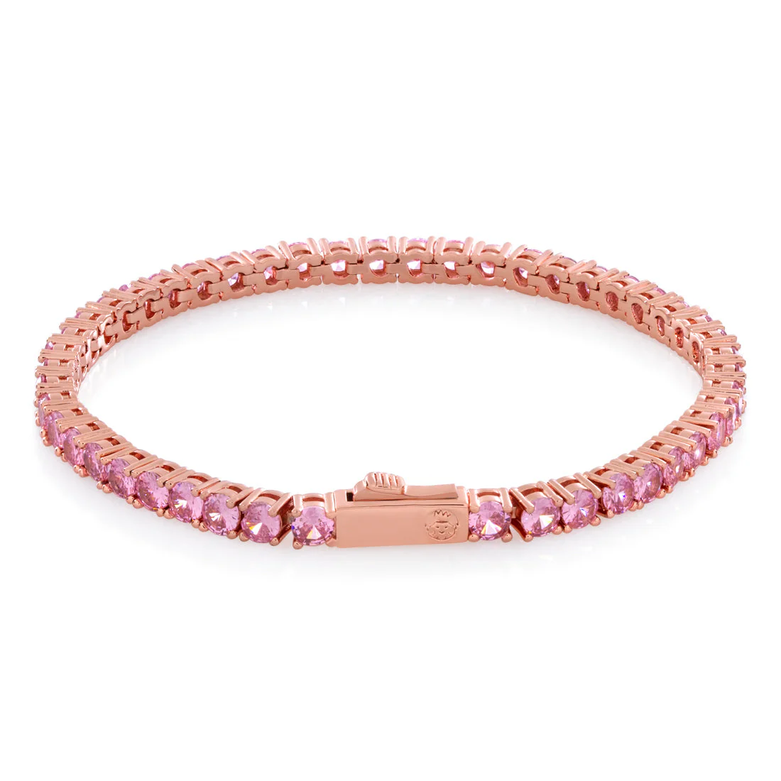 4mm Pink Tennis Bracelet - Image 2