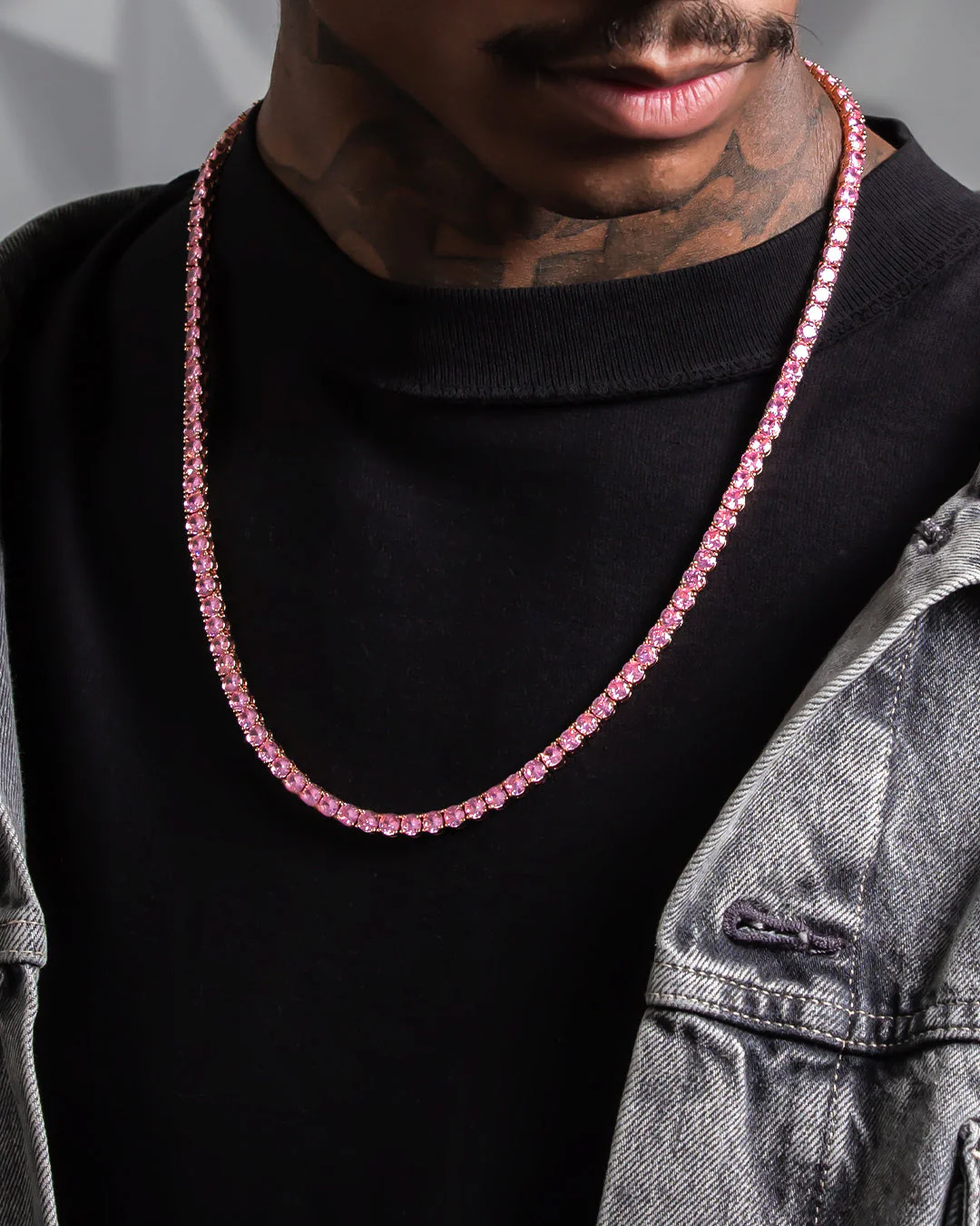 5mm Pink Tennis Chain - Image 2