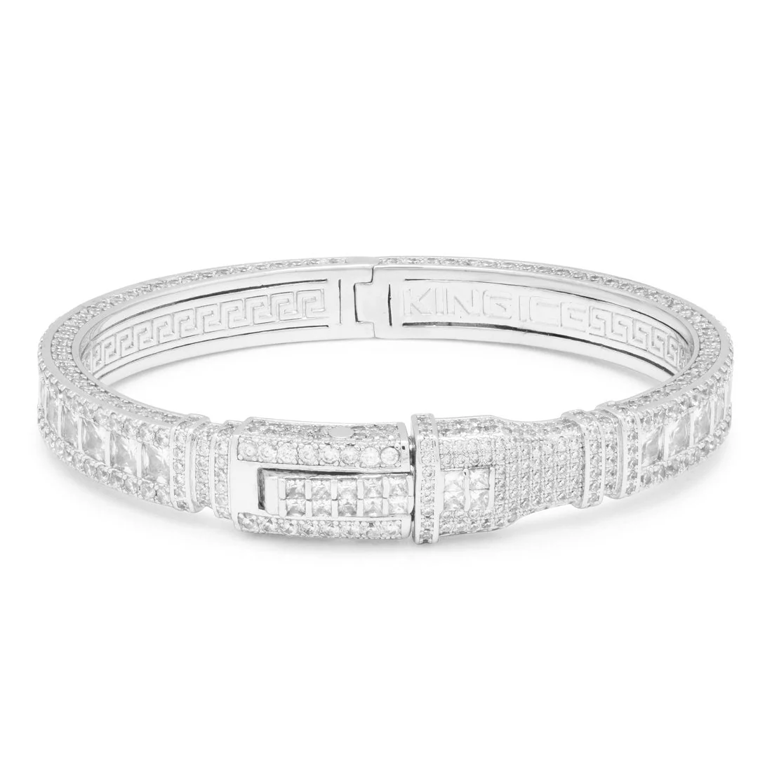 8mm Princess Cut Bangle Bracelet - Image 4
