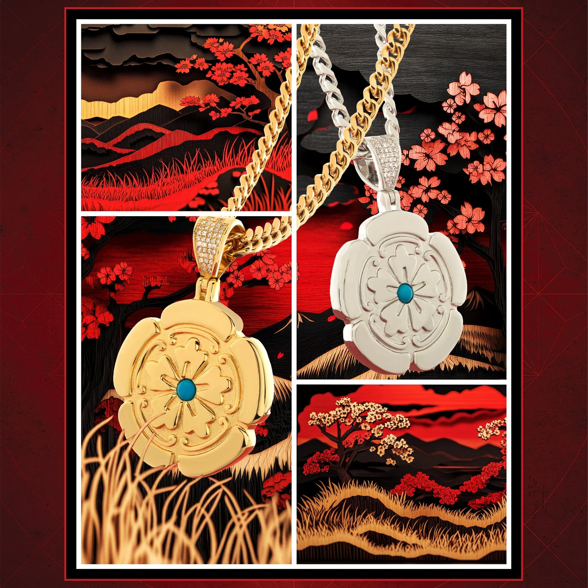 Assassin's Creed x King Ice - Lotus Necklace - Image 11