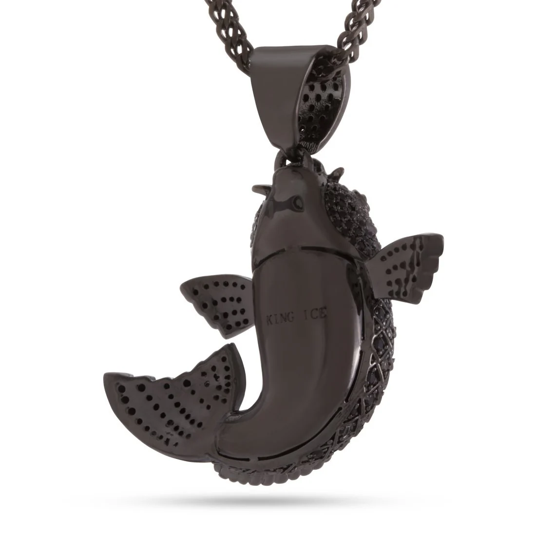 Black Gold Utsurimono Koi Fish Necklace - Image 2