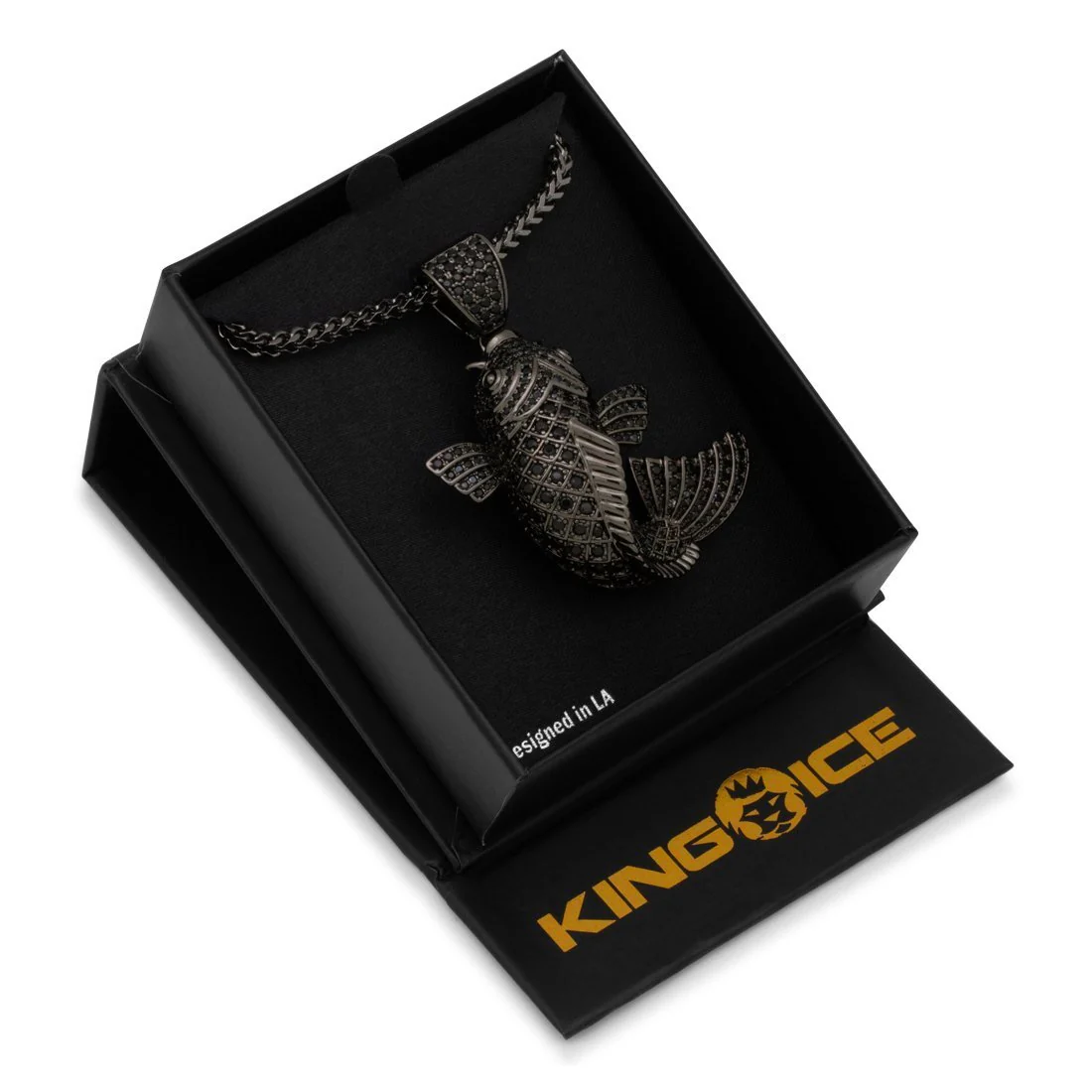 Black Gold Utsurimono Koi Fish Necklace - Image 5