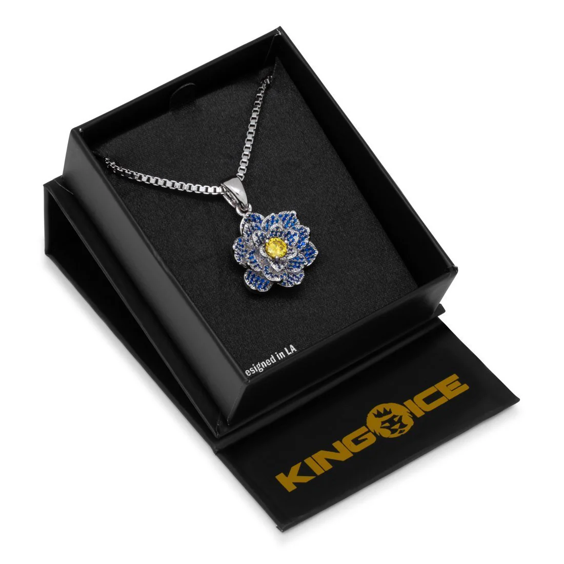 Blue Lotus of Wisdom Necklace - Image 4