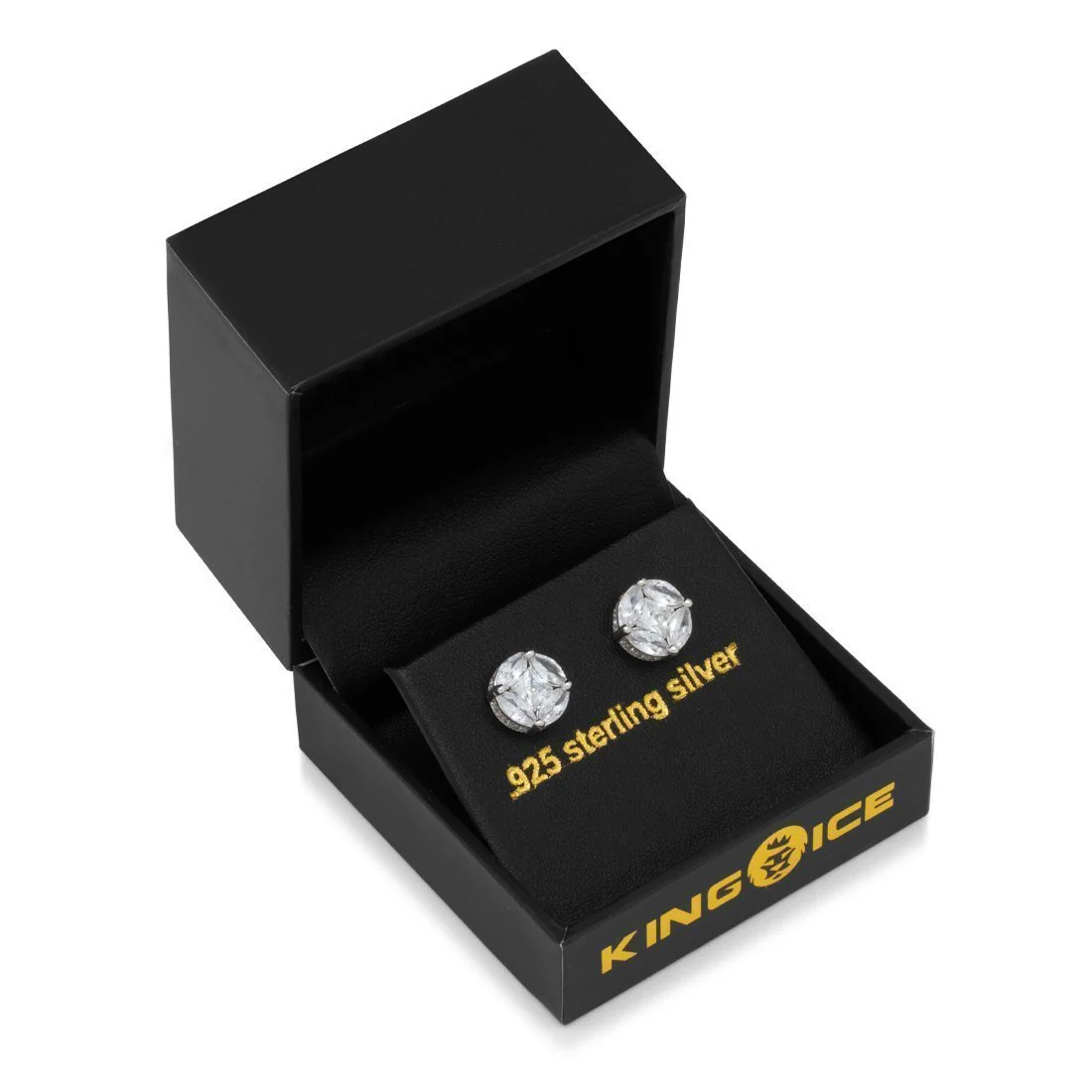 Brilliant-Cut Button Stud Earrings - Image 4