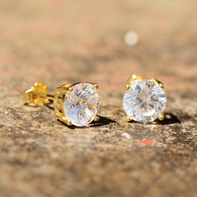 Brilliant-Cut Stud Earrings - Image 4
