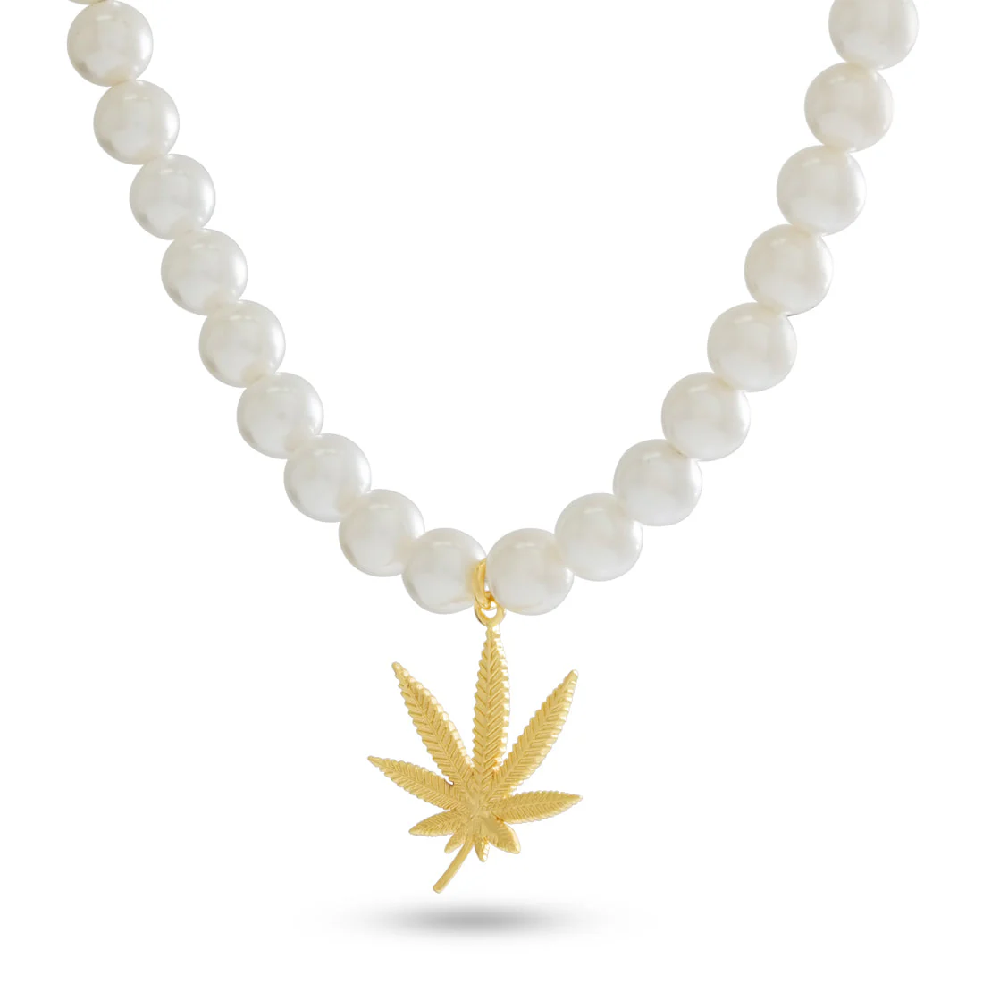 Cannabis Leaf Pearl Necklace - Image 2