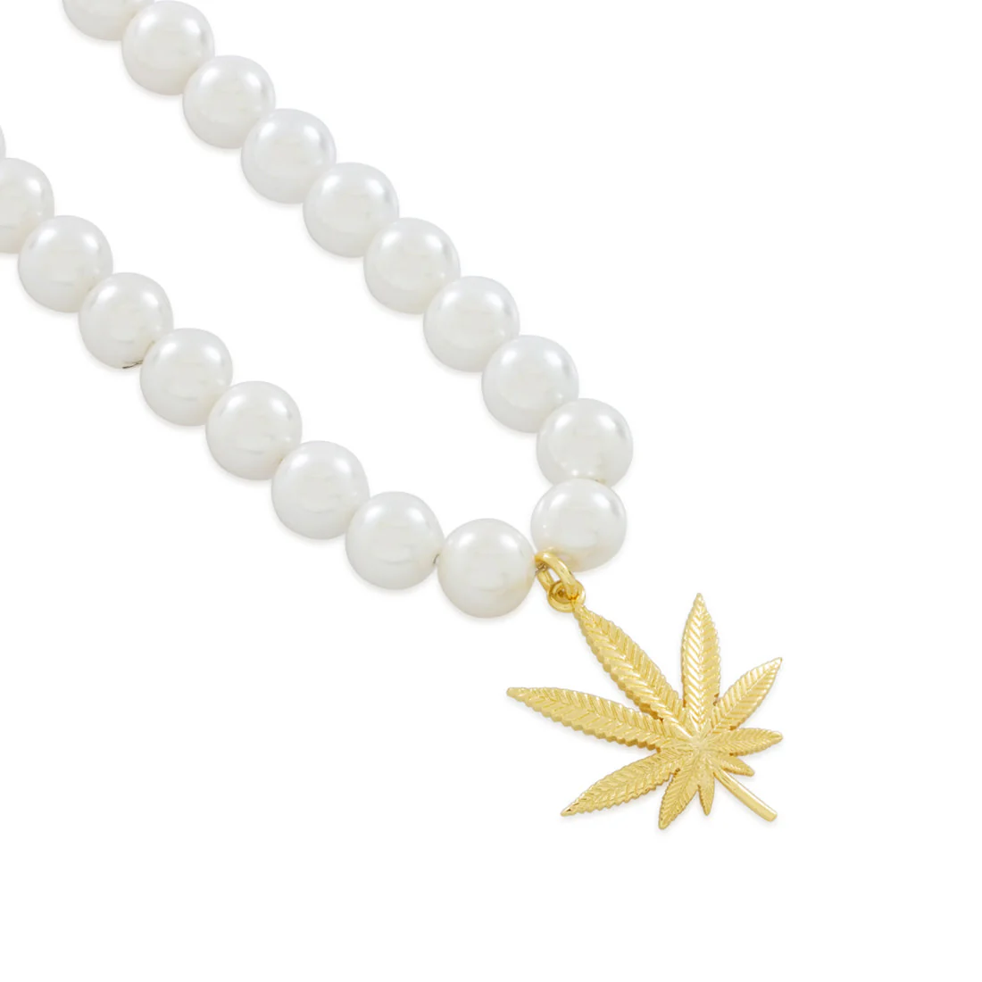 Cannabis Leaf Pearl Necklace - Image 3