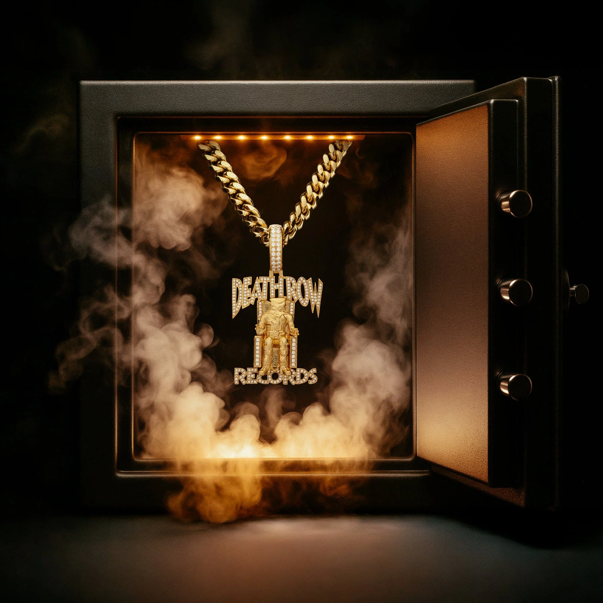 Death Row Records x King Ice - Iced Logo Necklace