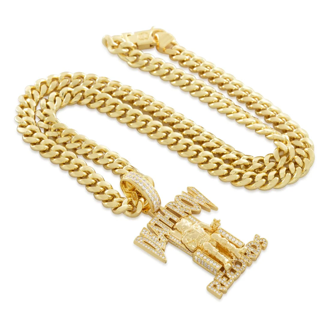 Death Row Records x King Ice - Iced Logo Necklace - Image 4