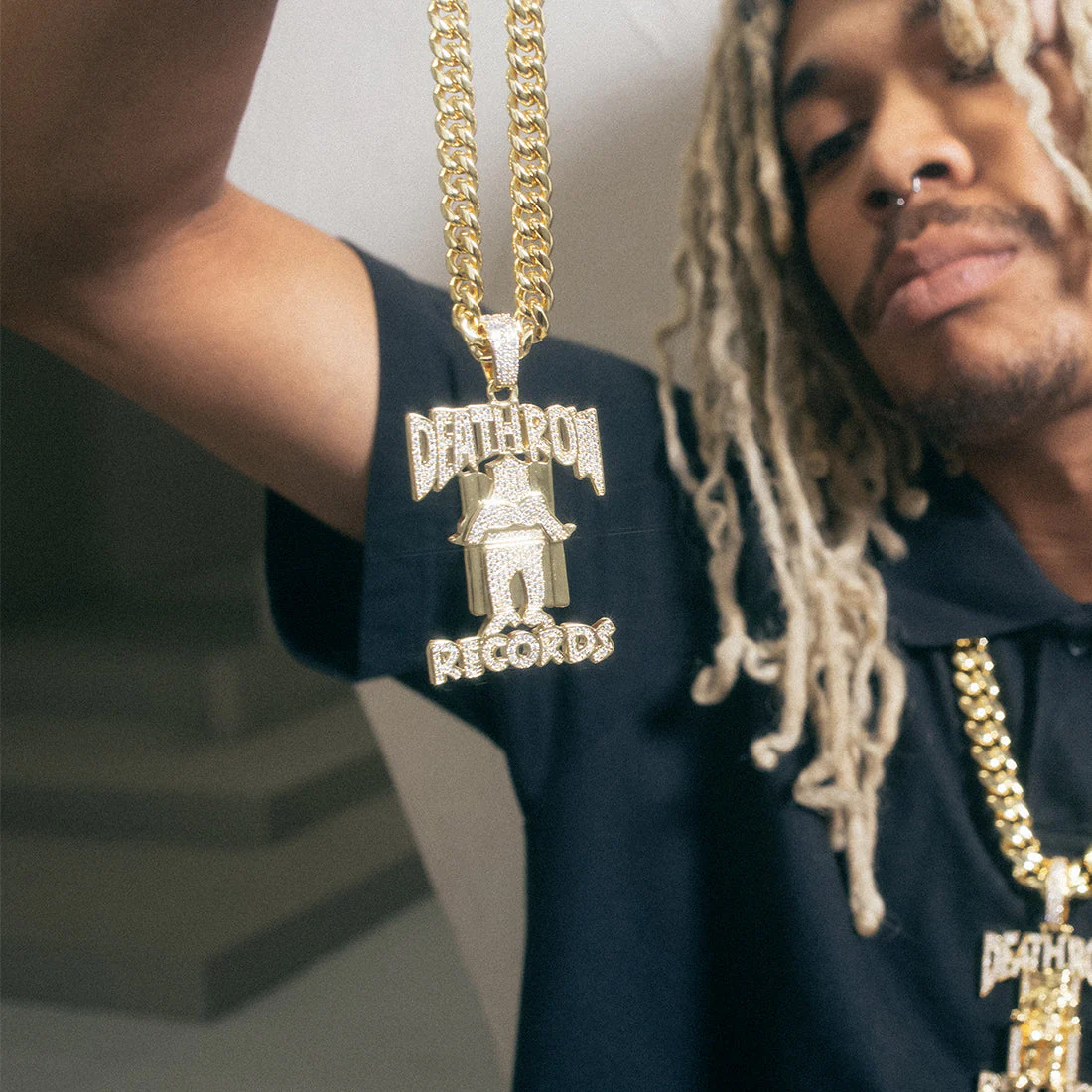 Death Row Records x King Ice - OG Death Row Logo Necklace - Image 4
