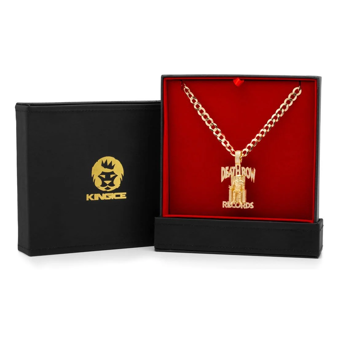 Death Row Records x King Ice - Solid Gold Iced Logo Necklace - Image 12