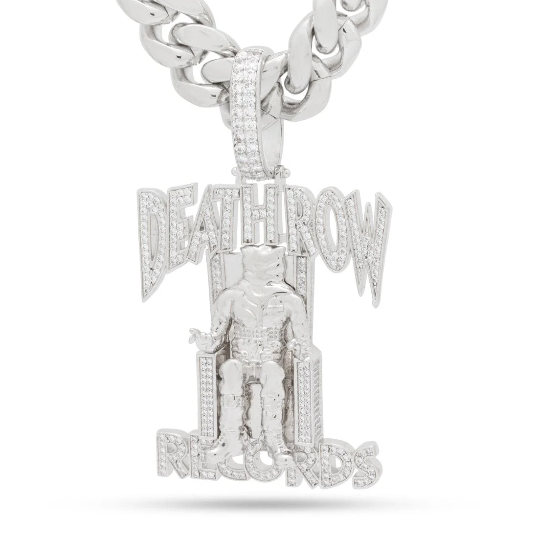Death Row Records x King Ice - Solid Gold Iced Logo Necklace - Image 24