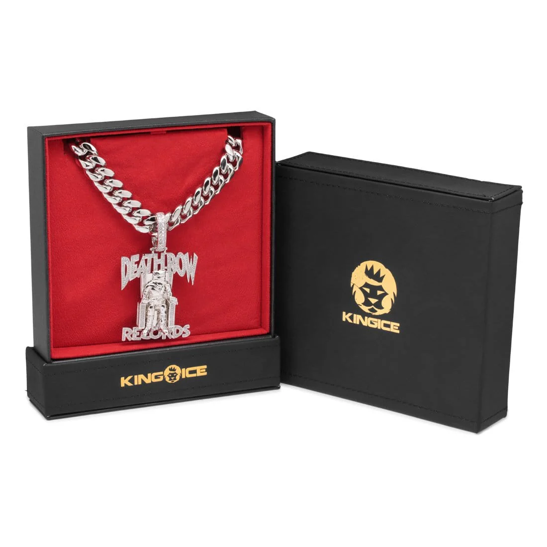 Death Row Records x King Ice - Solid Gold Iced Logo Necklace - Image 27