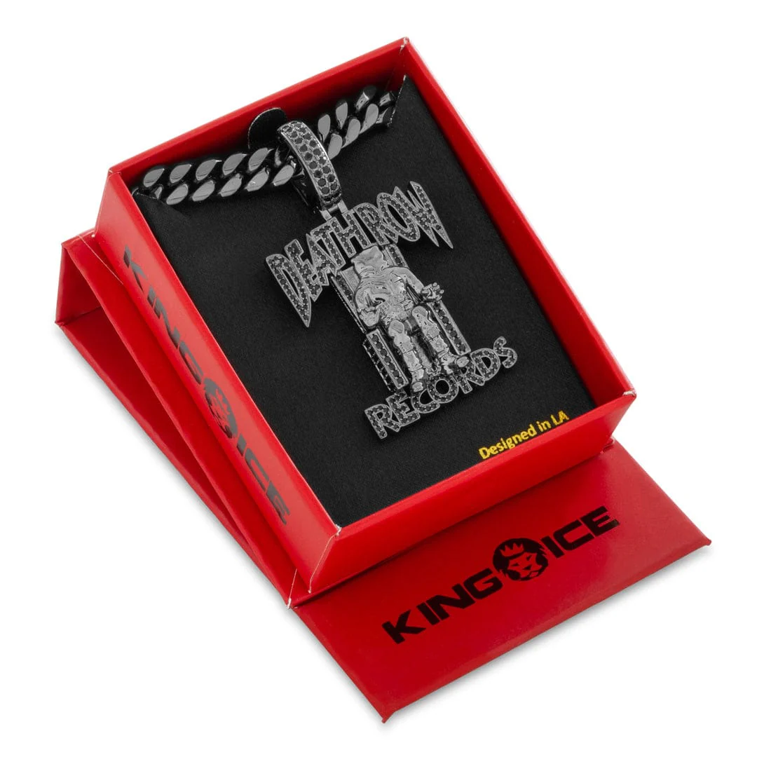 Death Row Records x King Ice - Solid Gold Iced Logo Necklace - Image 37