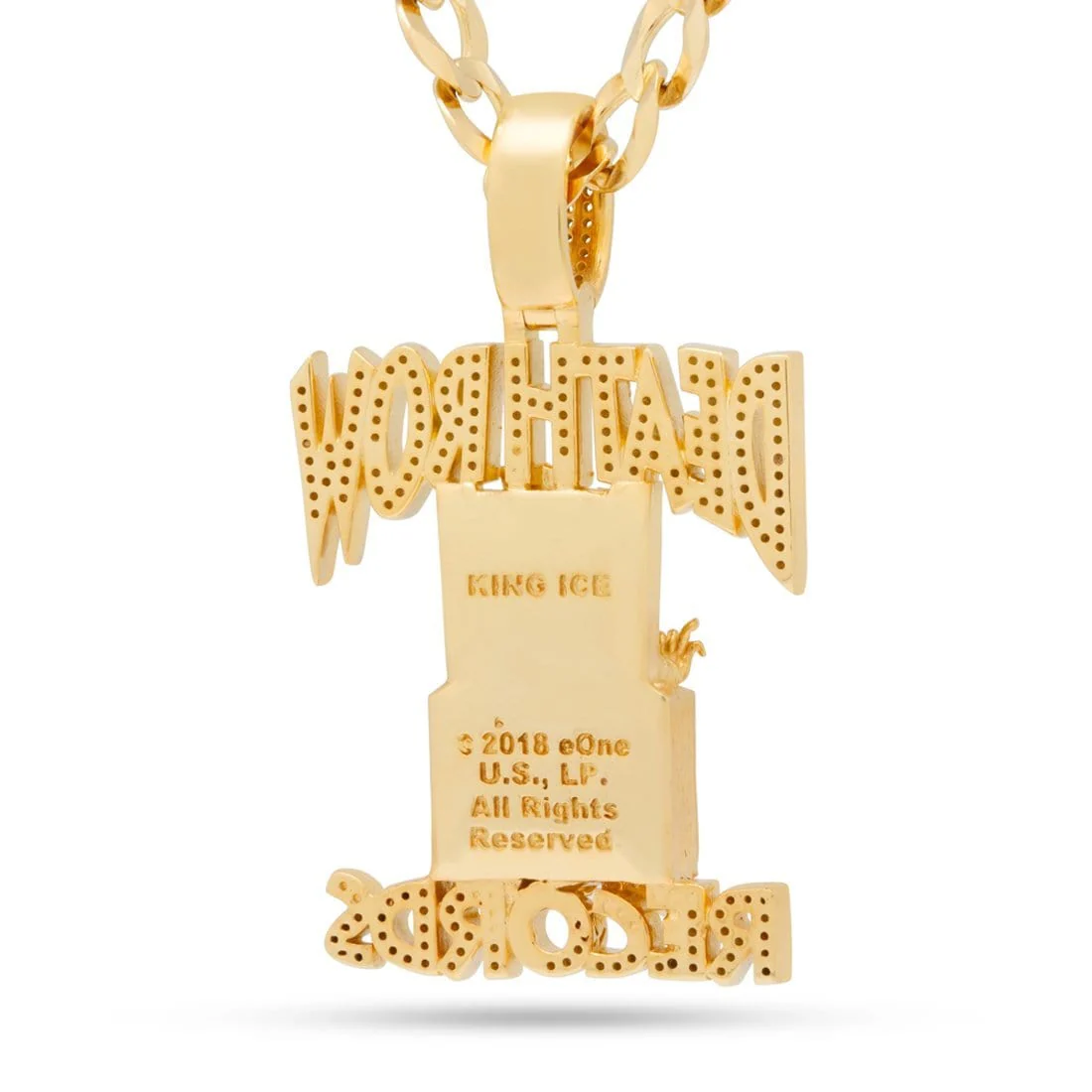Death Row Records x King Ice - Solid Gold Iced Logo Necklace - Image 9