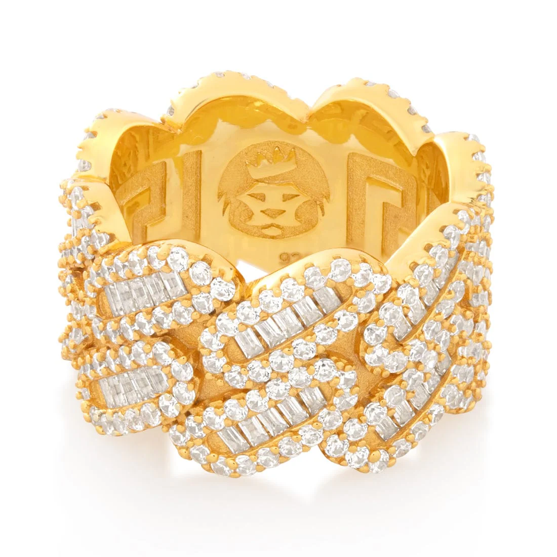 Diamond-Cut Miami Cuban Link Ring - Image 2