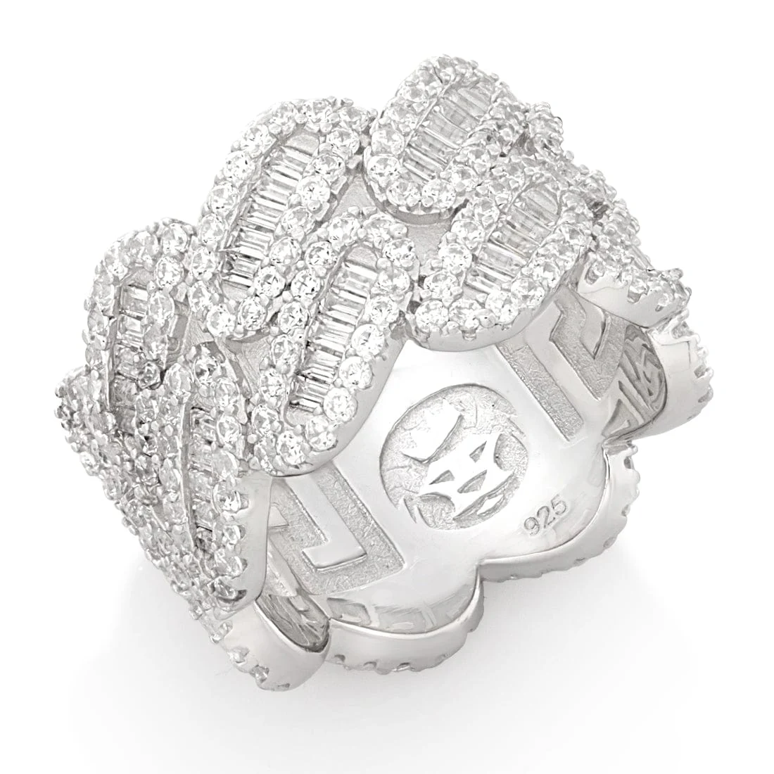 Diamond-Cut Miami Cuban Link Ring - Image 3