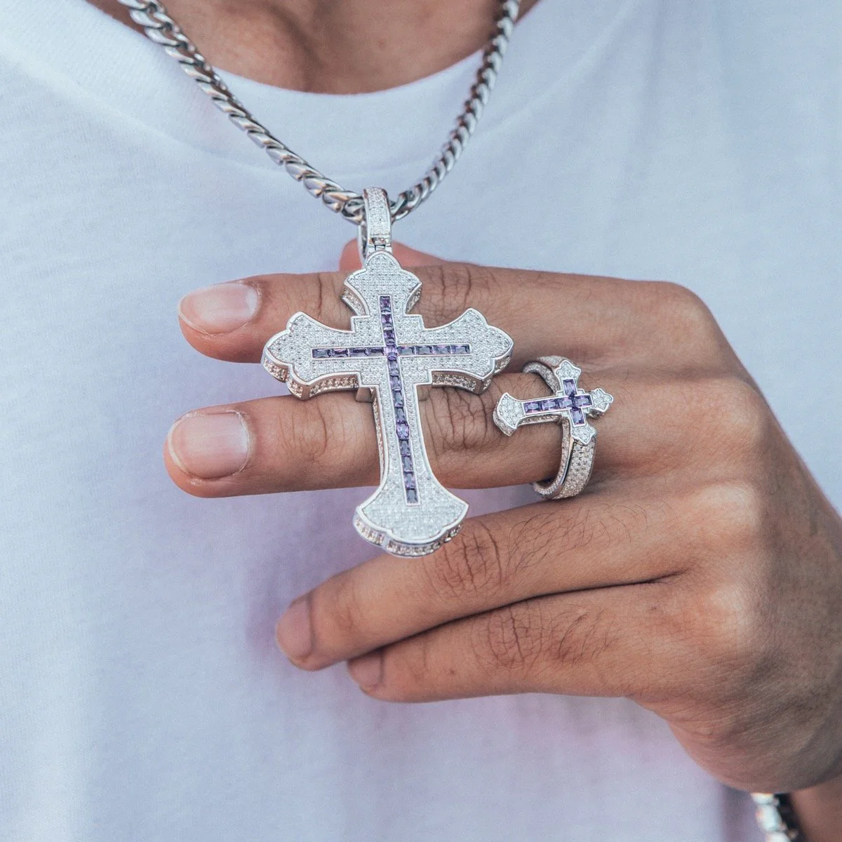 Fleur de Lis Cross Necklace - Image 14