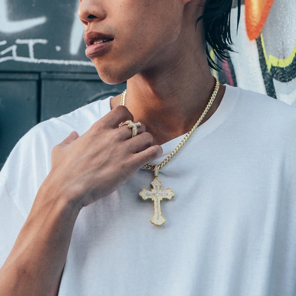 Fleur de Lis Cross Necklace - Image 6