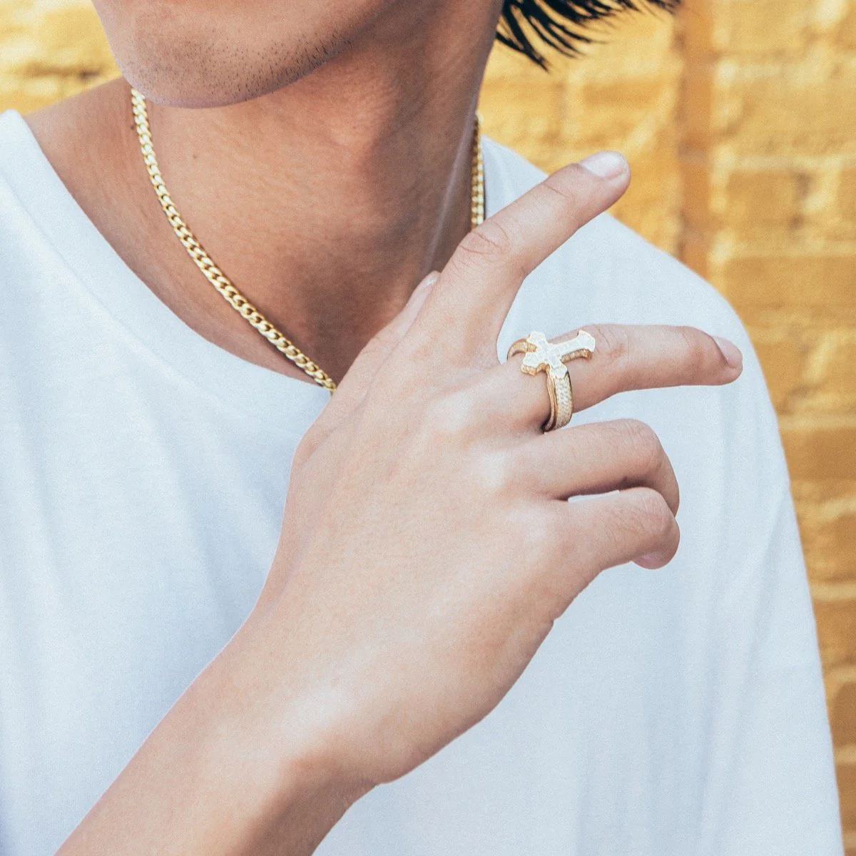 Fleur de Lis Cross Ring - Image 3