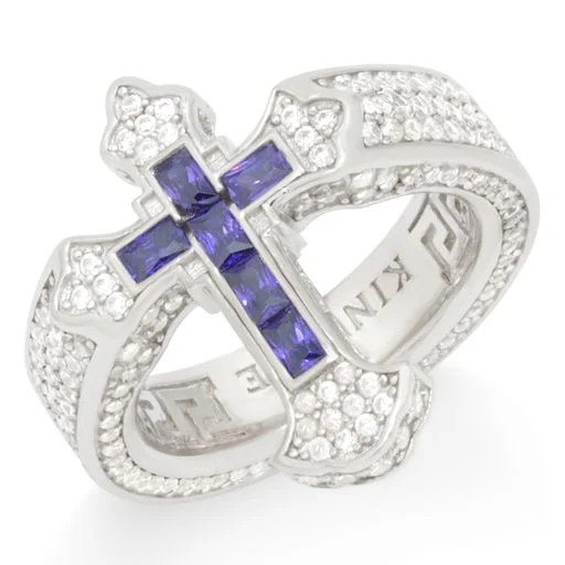 Fleur de Lis Cross Ring - Image 5