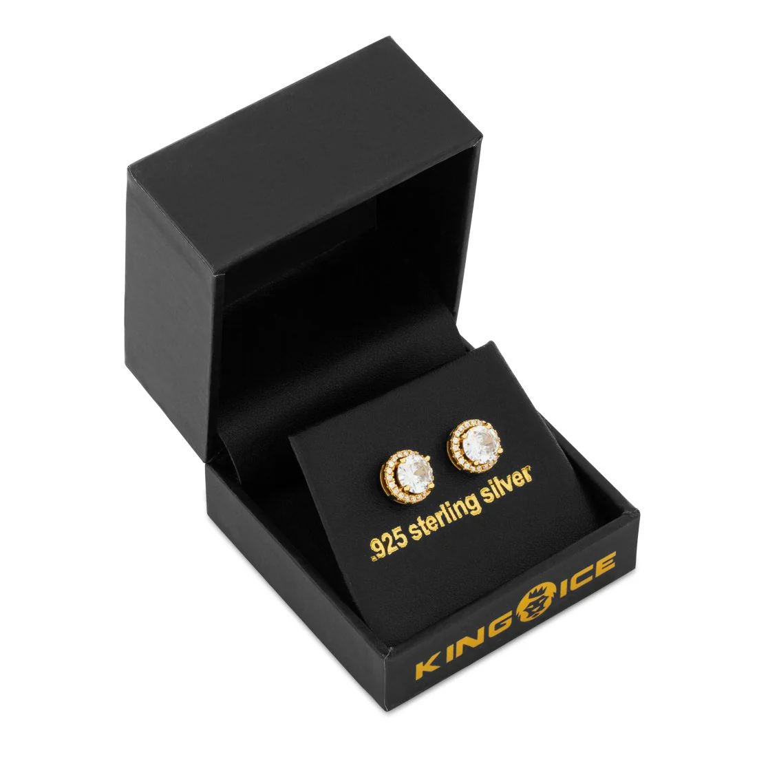 Halo Brilliant-Cut Stud Earrings - Image 2
