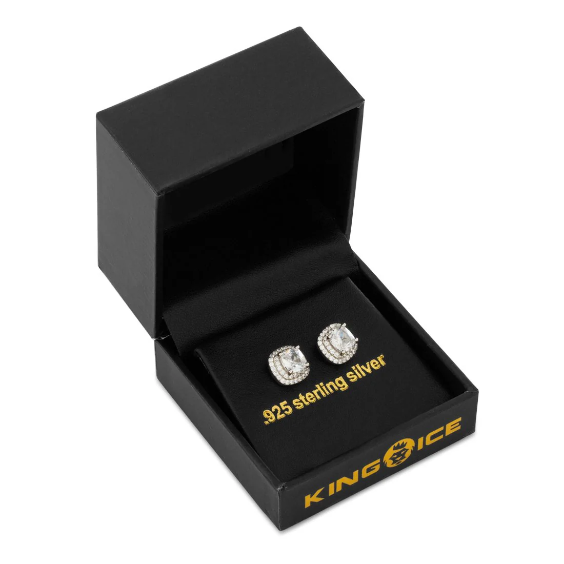 Halo Cushion-Cut Stud Earrings - Image 4