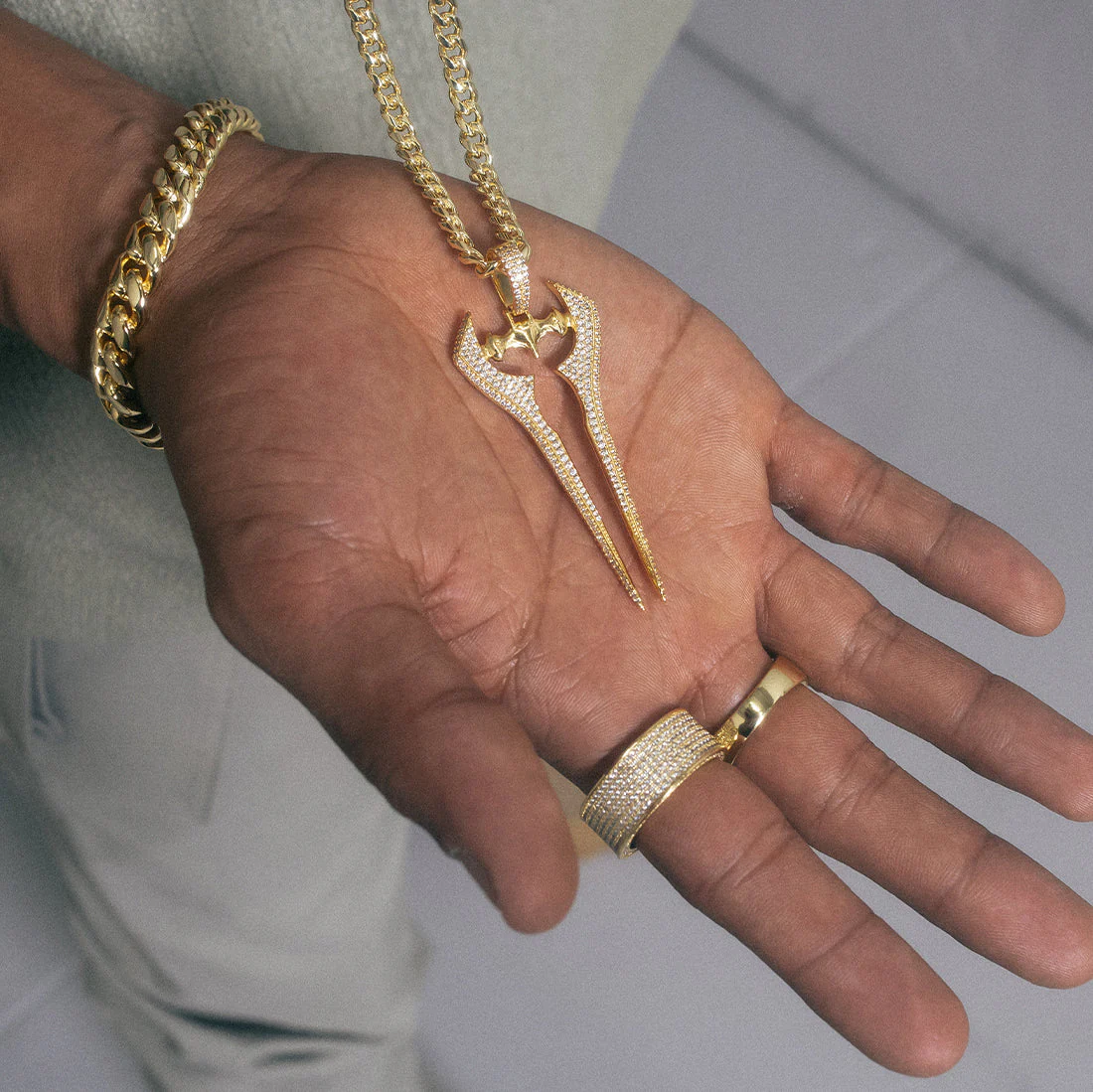 Halo x King Ice - Iced Energy Sword Necklace - Image 4