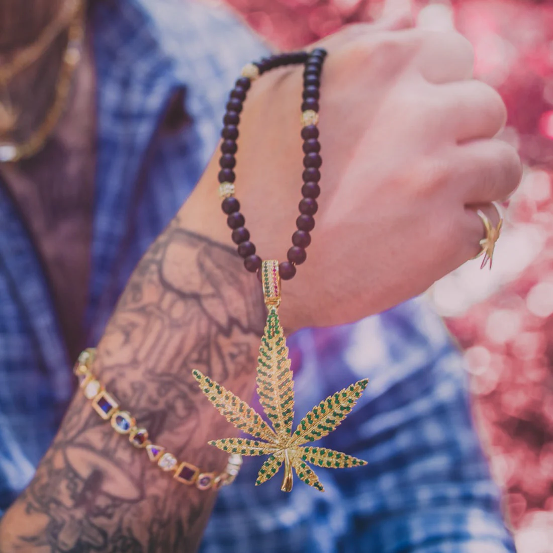High Rise Cannabis Leaf Necklace - Image 11