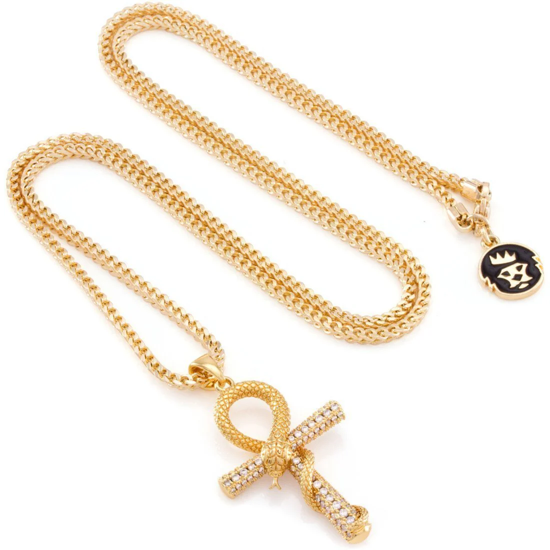 Iced-Out Apep and Ankh Key Necklace - Image 3