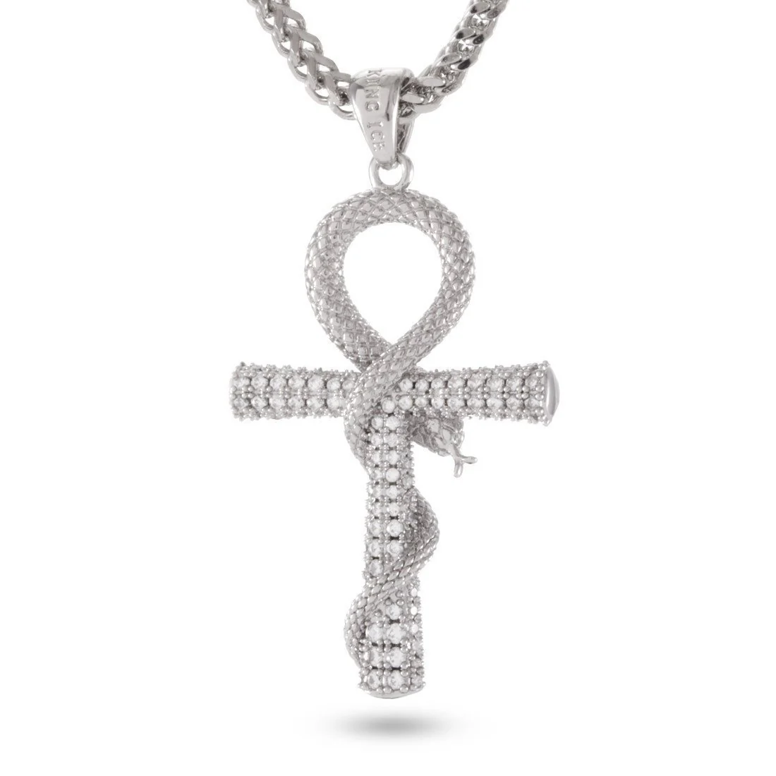 Iced-Out Apep and Ankh Key Necklace - Image 6