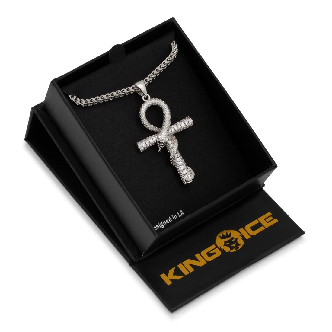 Iced-Out Apep and Ankh Key Necklace - Image 8