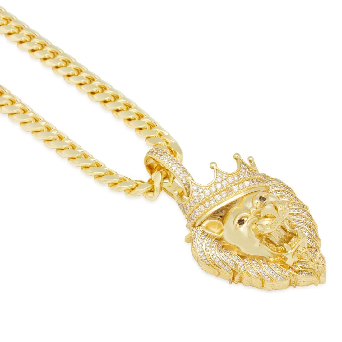 Iced Classic Roaring Lion Necklace - Image 3