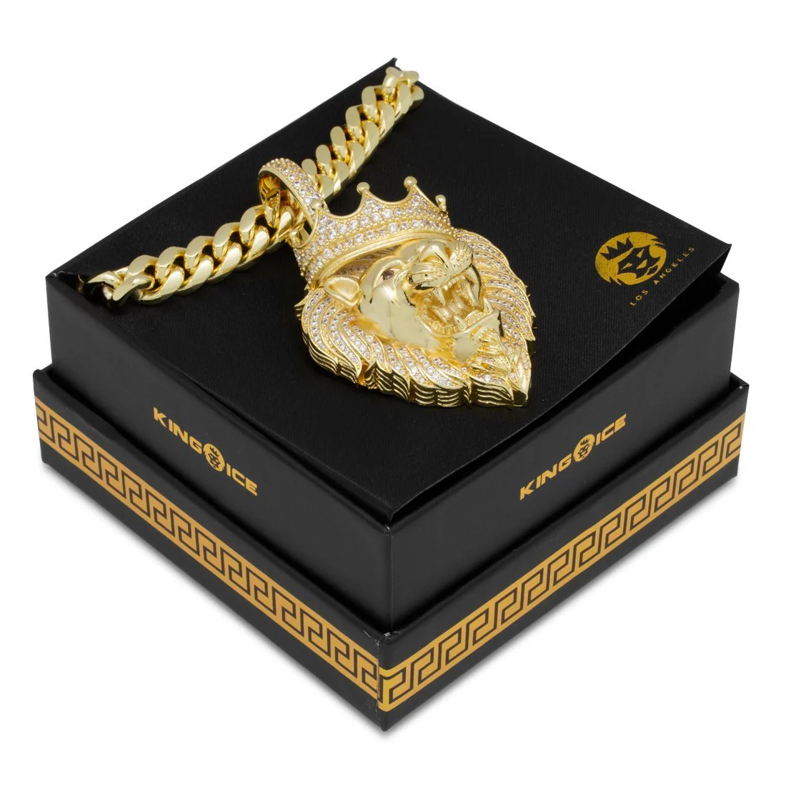 Iced Classic Roaring Lion Necklace - Image 4