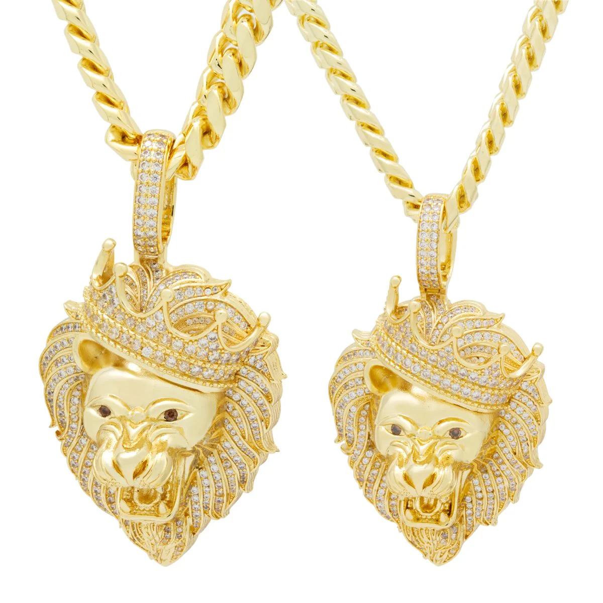 Iced Classic Roaring Lion Necklace - Image 5
