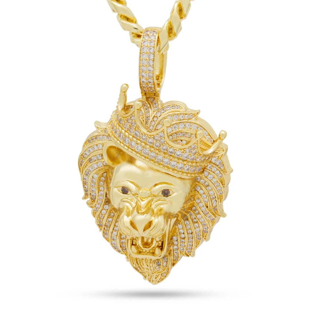 Iced Classic Roaring Lion Necklace - Image 6