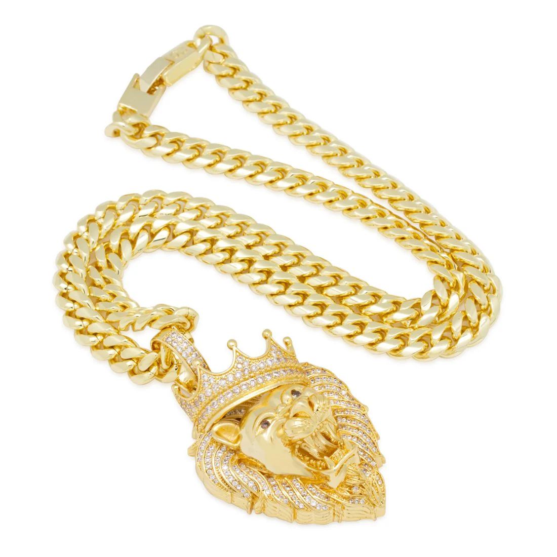 Iced Classic Roaring Lion Necklace - Image 8